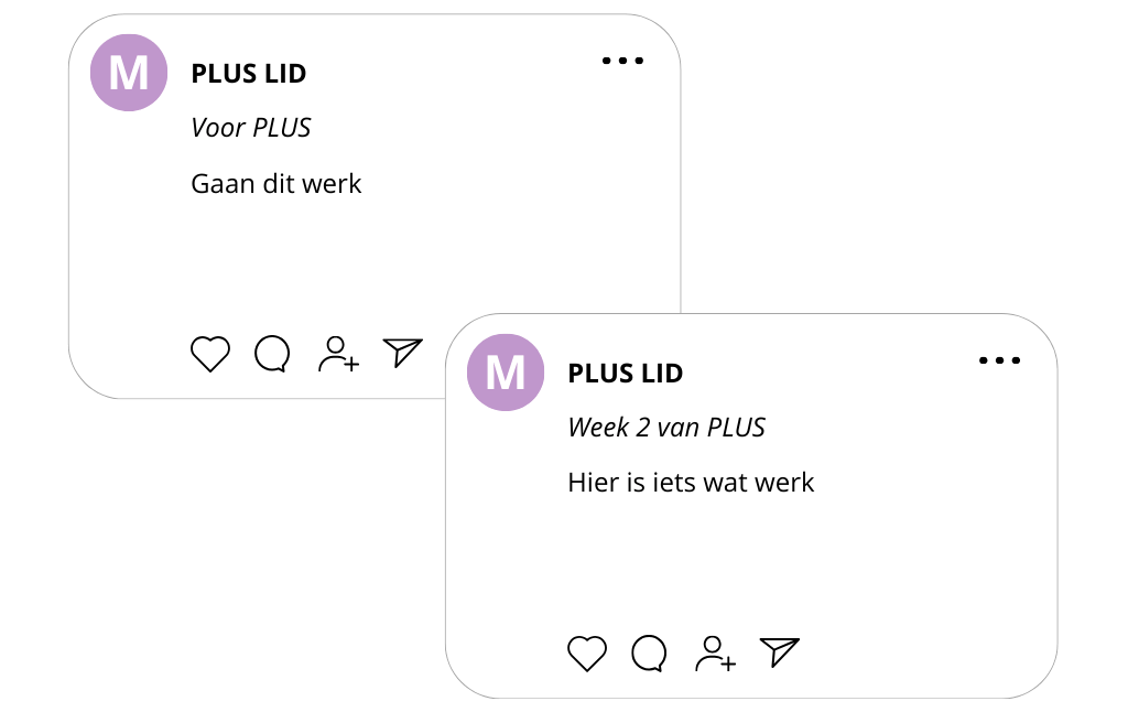 PLUS lid M - voor en na