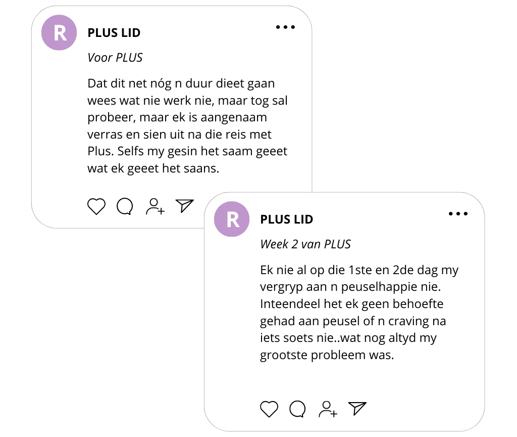 PLUS lid R - voor en na